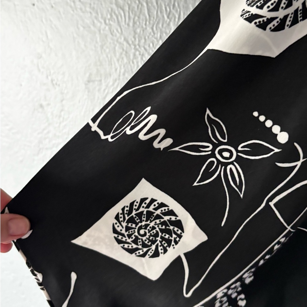 Vintage Peter Popovitch Black & White Abstract Print Open Front Jacket M - Picture 9 of 10